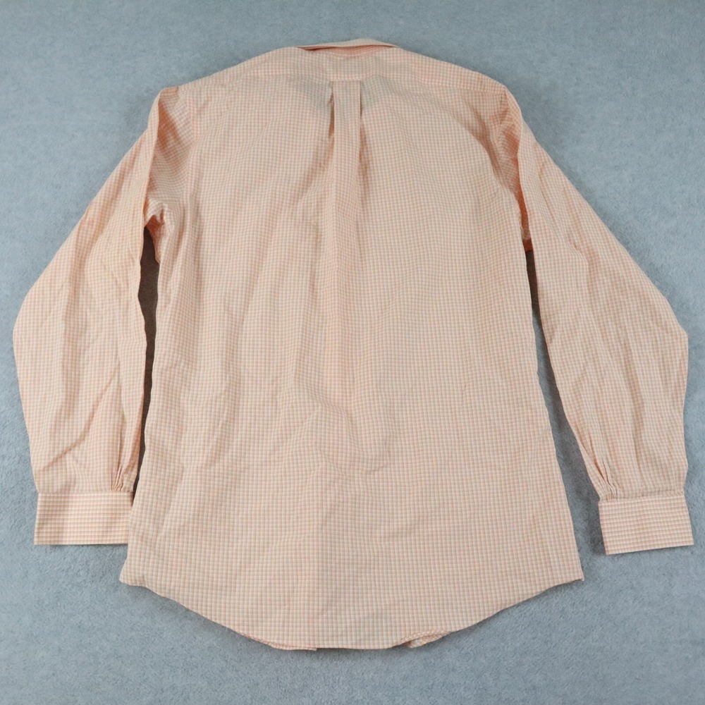 Brooks Brothers Shirt Mens 15.5-34 Regent Button Up Orange Plaid Long Sleeve - Picture 3 of 5